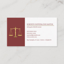 Cartão de Visita Advogado - Vinho Tinto Visitenkarte