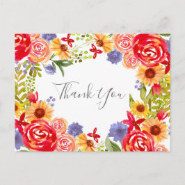 Cartão floral WildblumenDanke Postkarte