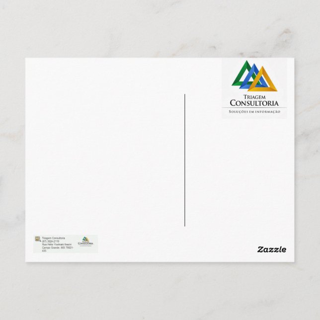 Cartão Postal deus da Biblioteconomia Postkarte (Rückseite)