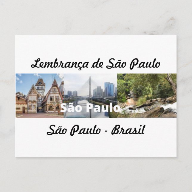 Cartão Postal lembrança de São Paulo Brasil Postkarte (Vorderseite)