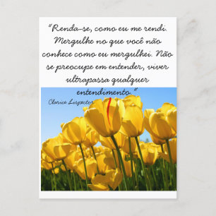 Cartão Postal - Tulipas - Clarice Lispector Postkarte