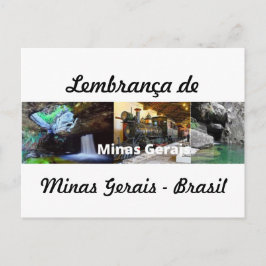 Cartão postlembrança de Minas Gerais Postkarte