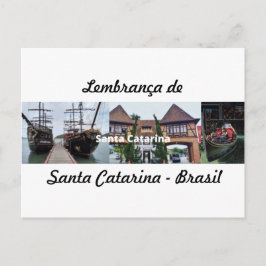 Cartáo postlembrança de Santa Catarina Brasil Postkarte