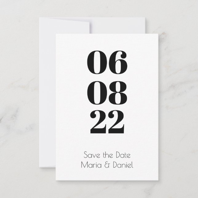 Cartão Reserve a Data Folha Única Save The Date (Vorderseite)