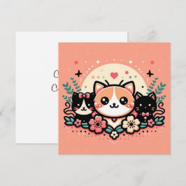 Cartãozinho Casual I (CuteCats) Einladung