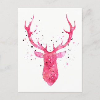 Carte Cerf Postkarte
