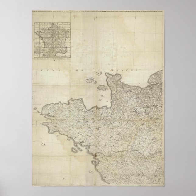 Carte de la France NO Poster (Vorne)