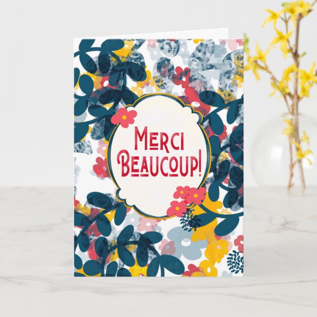 Carte de remerciement florale – Merci Beaucoup Karte (Gelbe Blume)