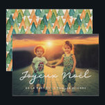 Carte de voeu Foto Joyeux Noël personnalisierbar Feiertagskarte<br><div class="desc">Einfache und élégant pour cette série de cartes de voeu en français personnalisables avec votre Foto.</div>