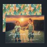 Carte de voeu Foto Joyeux Noël personnalisierbar Feiertagskarte<br><div class="desc">Einfache und élégant pour cette série de cartes de voeu en français personnalisables avec votre Foto.</div>