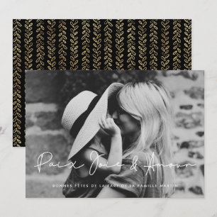 Carte de voeu Foto Paix Joie & Amour Feiertagskarte