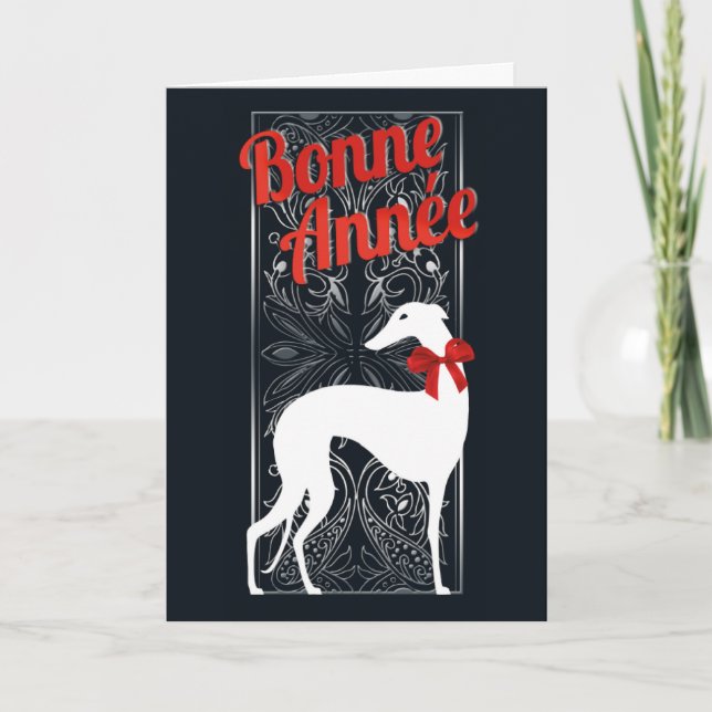 Carte de voeux Greyhounden fête Feiertagskarte (Vorderseite)