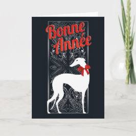 Carte de voeux Lévriers Feiertagskarte