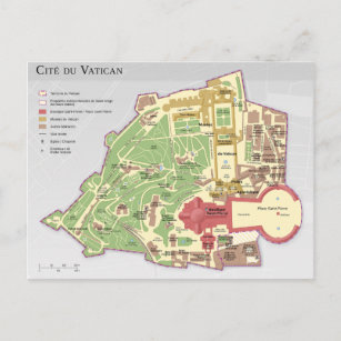 Carte du Cité du Vatican Diagramm Postkarte