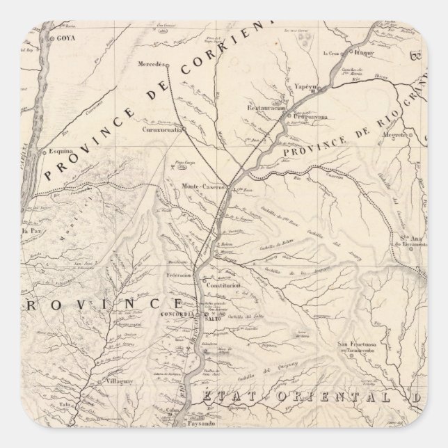 Carte, Entre Rios, Santa Fe, Soundtrack Quadratischer Aufkleber (Vorderseite)