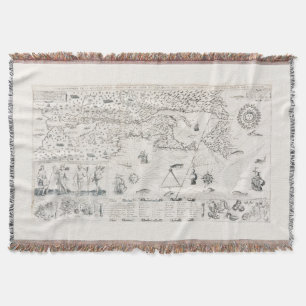 Carte Française Canada (Québec) par Champlain 1612 Decke