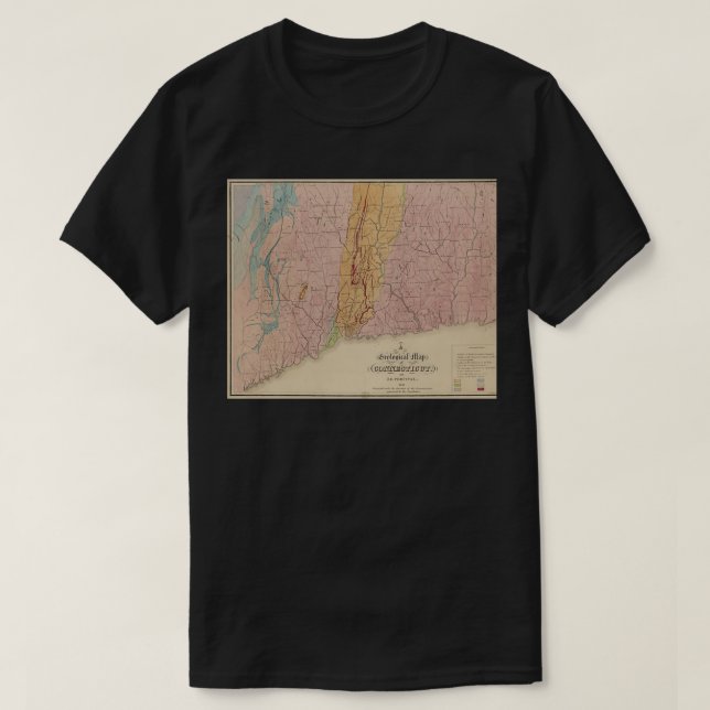 Carte gologique ancienne du Connecticut 1842 class T-Shirt (Design vorne)