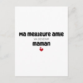 Carte "Ma meilleure amie va devenir maman" Postkarte