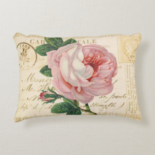 Carte Postale Avec Rose Accent Pillow Zierkissen