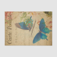 Carte Postale Blue Butterfets
