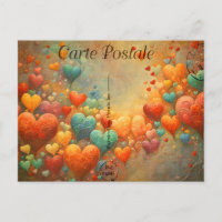 Carte Postale, bunte Herzen 9