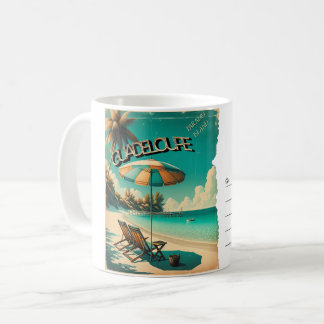 Carte Postale Rétro Guadeloupe Plage Exotique Kaffeetasse
