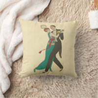 Carte Postale Throw Kissen