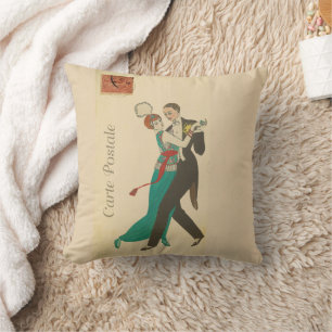Carte Postale Throw Kissen