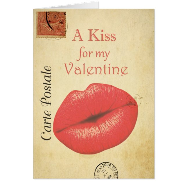 Carte Postale Valentine Kiss (Vorne)