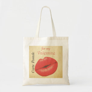 Carte Postale Valentine Kiss Tragetasche