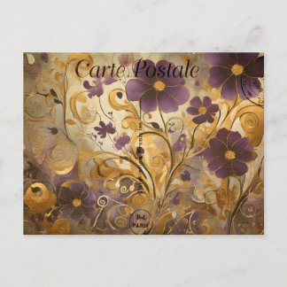 Carte Postale , Vintage Floral 9 Postkarte