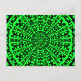 Carte postale vision psychédélique verte postkarte