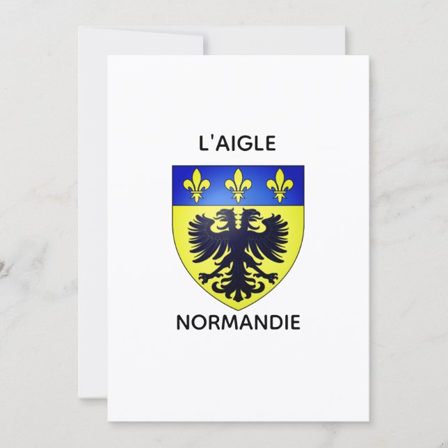 Carte simple - Blason de L'Aigle - Normandie (Vorderseite)