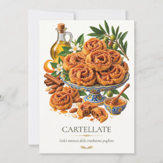Cartellate – italienisches Vintage-Dessert Einladung