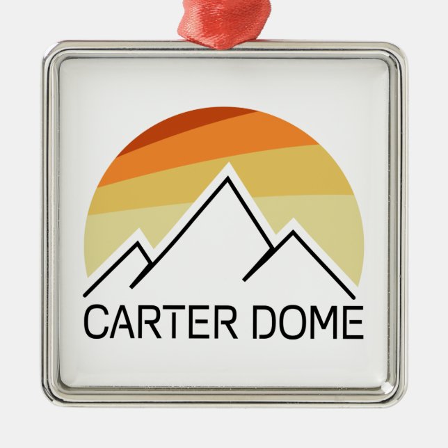 Carter Dome New Hampshire Retro Ornament Aus Metall (Vorne)