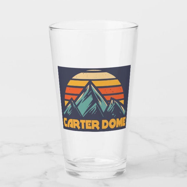Carter Dome New Hampshire Retro Turquoise Glas (Vorderseite)