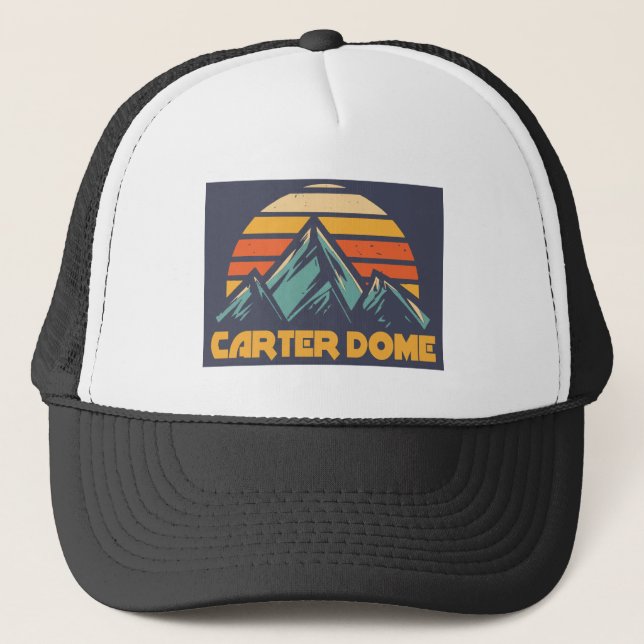 Carter Dome New Hampshire Retro Turquoise Truckerkappe (Vorderseite)