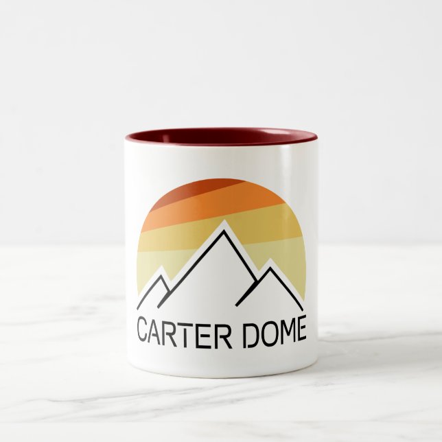 Carter Dome New Hampshire Retro Zweifarbige Tasse (Mittel)