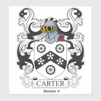 Carter Familienwappen Aufkleber