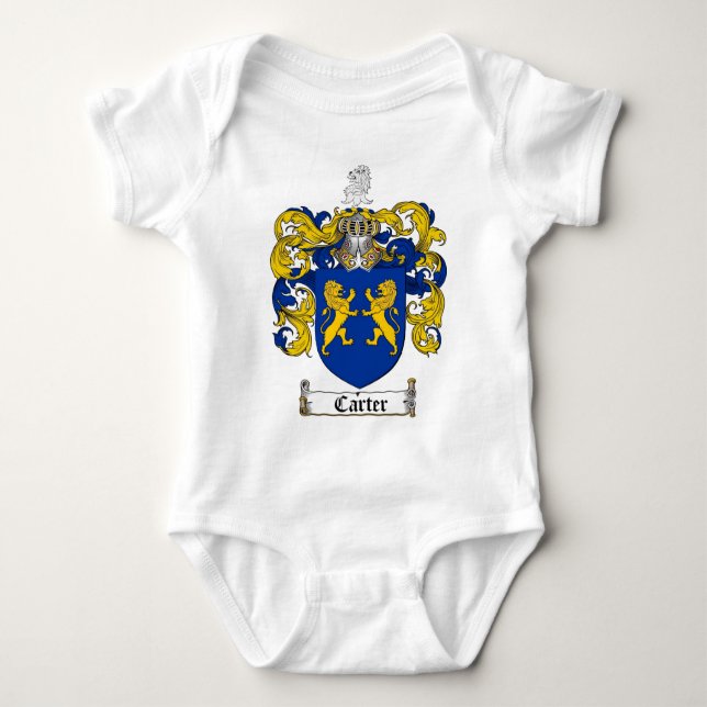 CARTER-FAMILIENWAPPEN - CARTER-WAPPEN BABY STRAMPLER (Vorderseite)