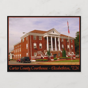Carter Landkreis Courthouse - Elizabethton, TN Postkarte