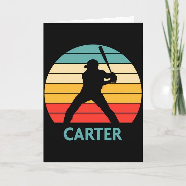 Carter Name Geschenk Personalisiertes Baseball T-S Karte (Vorderseite)