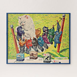 Carter’s Ink ad mama cat and kittens der 40er Jahr Puzzle