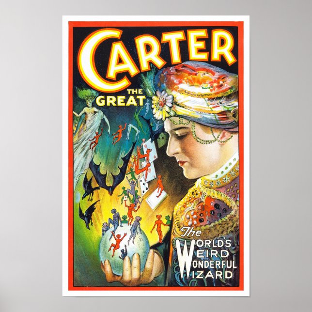 Carter The Great, 1927. Vintag Magier Poster (Vorne)