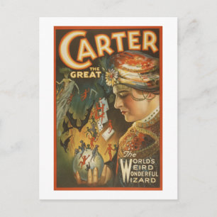 Carter the Great - Der komische Zauberer der Welt Postkarte