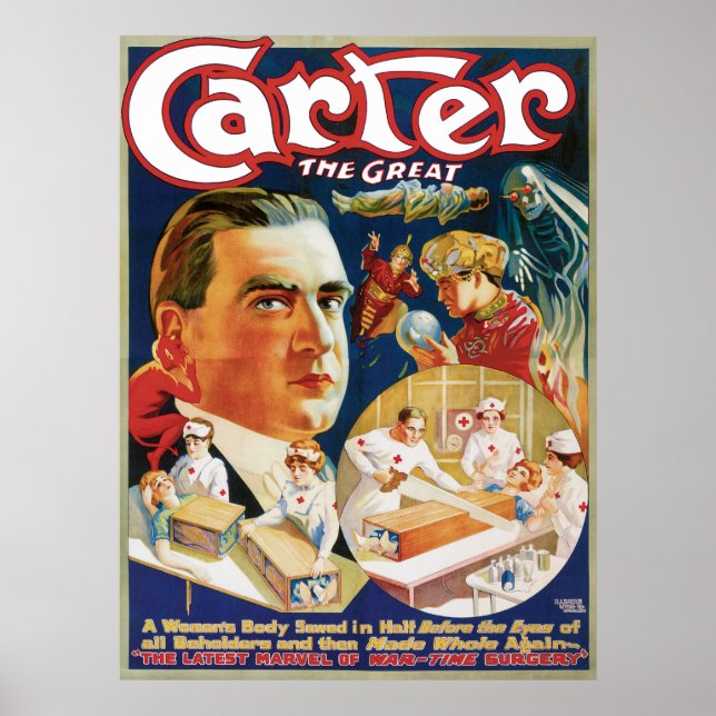 Carter the Great Vintag Magician Werbung Poster (Vorne)