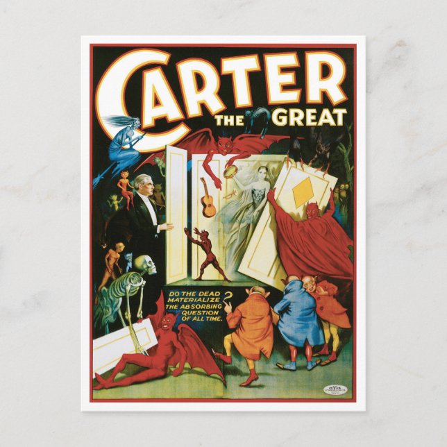 Carter The Great ~ Werden die Toten verwirklicht? Postkarte (Vorderseite)