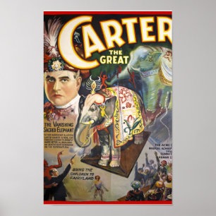 Carter the Great wiederhergestellte Vintag Magicia Poster