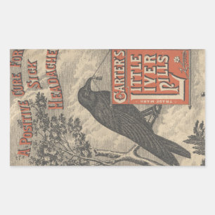 Carters Little Liver Pills Ephemera Rechteckiger Aufkleber