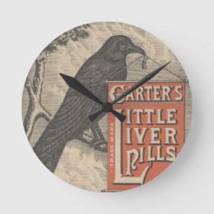 Carter's Little Liver Pills Ephemera Runde Wanduhr